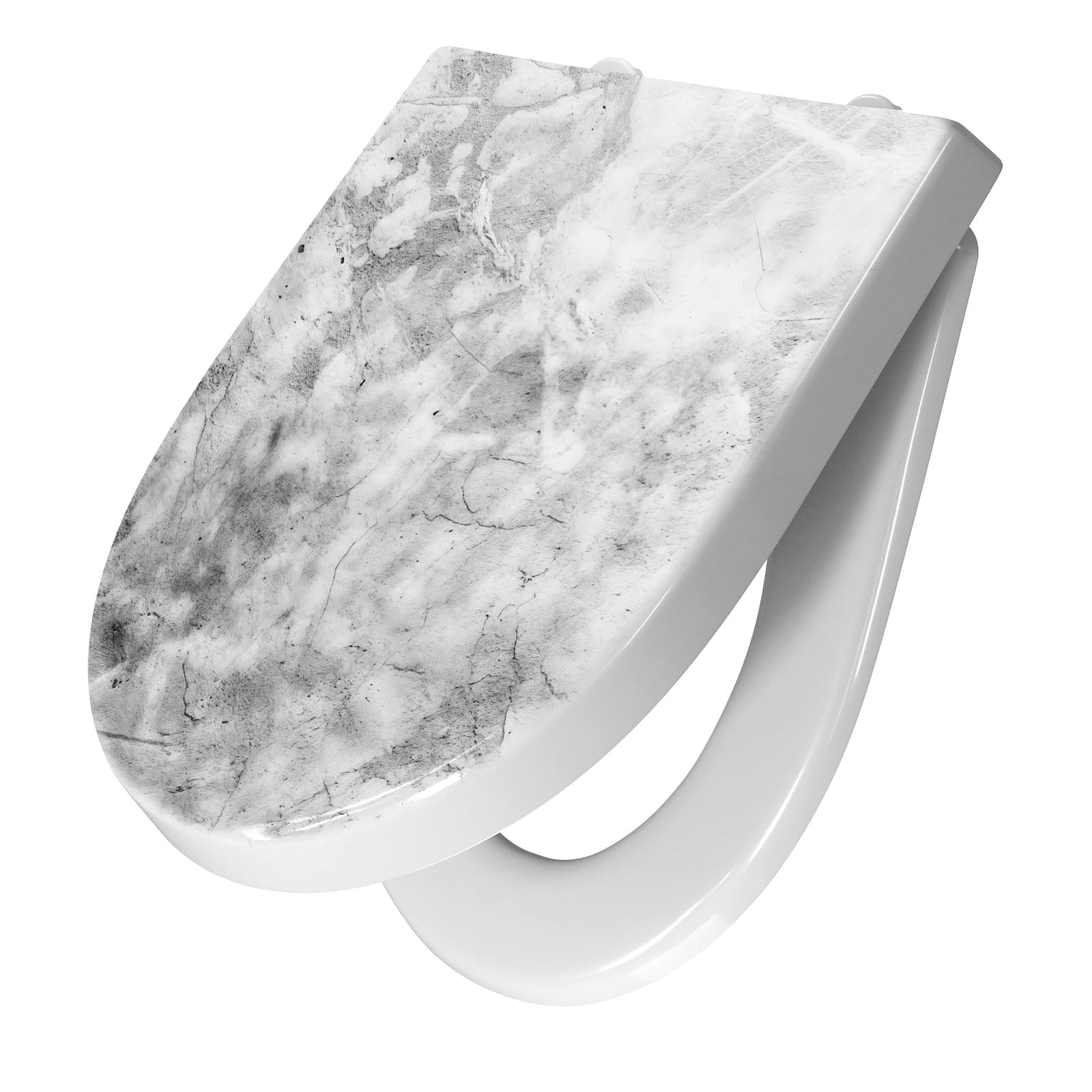 WC-Sitz mit Absenkautomatik Marmor Struktur