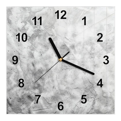 Wanduhr Quadratisch mit dem Motiv Weißer Marmor