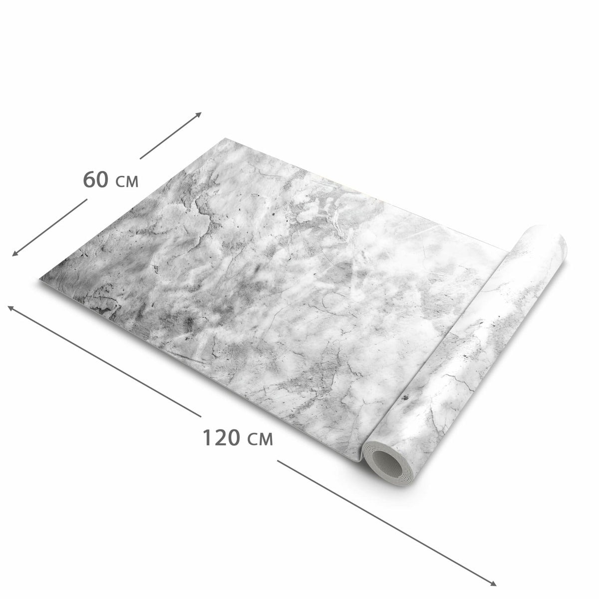 Bodenläufer mit Motiv Marmor Struktur in der Grösse 60x300 cm für Ordnung & Übersicht