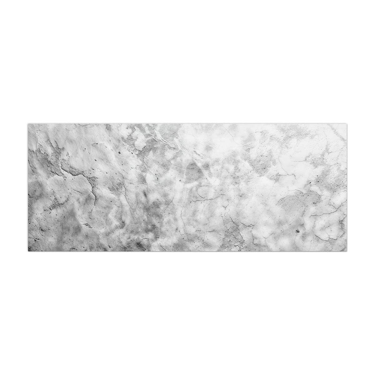 Küchenrückwand aus Glas Weißer Marmor im Hochformat, Motiv bildfüllend von vorn