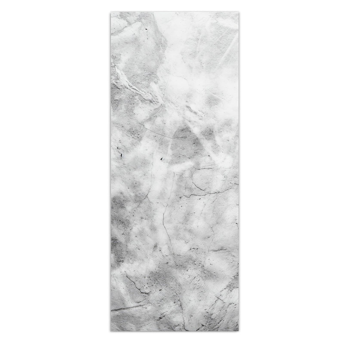 Wandbild - Weißer Marmor - Hochformat – Wolkige Maserung in hellem Marmor