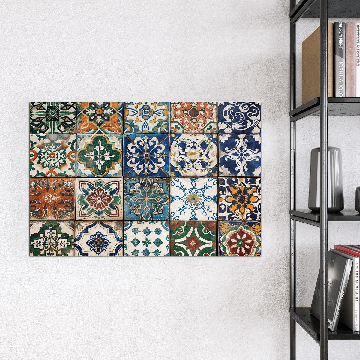 Magnettafel - Mediterrane Fliesen – Dekorfliesen im bunten Mosaik