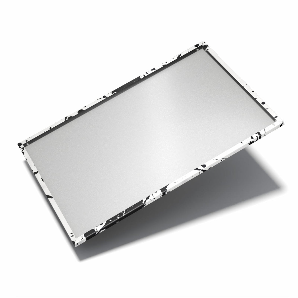 Nur 7 mm – liegt eng an der Wand – Metall Magnettafel - Tintenspritzer