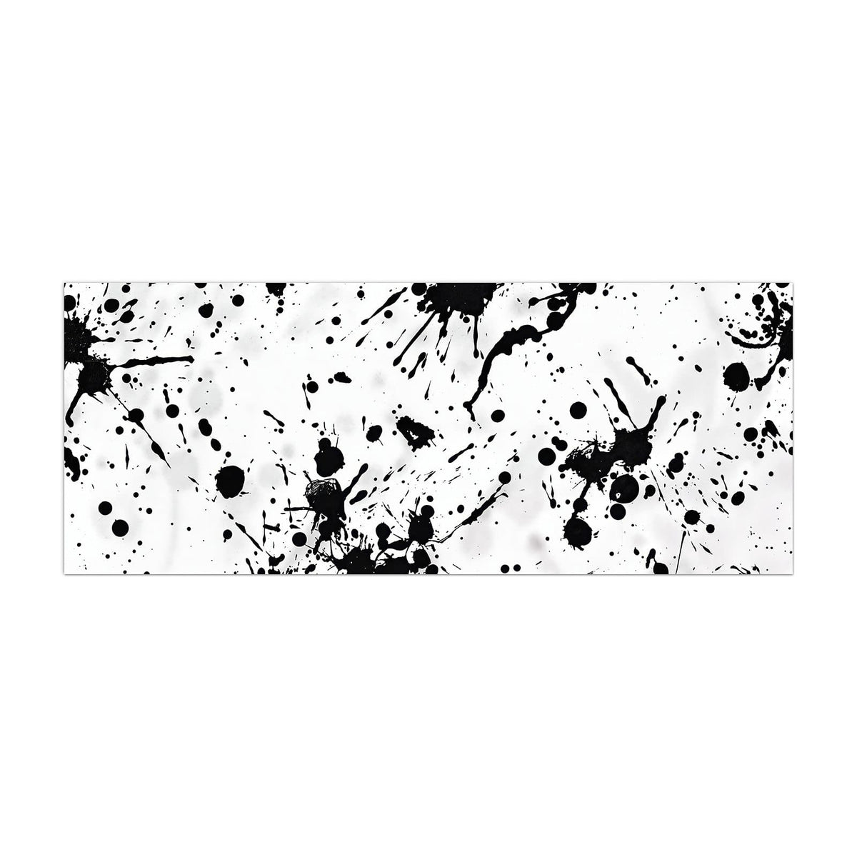Küchenrückwand aus Glas Tintenspritzer im Hochformat, Motiv bildfüllend von vorn