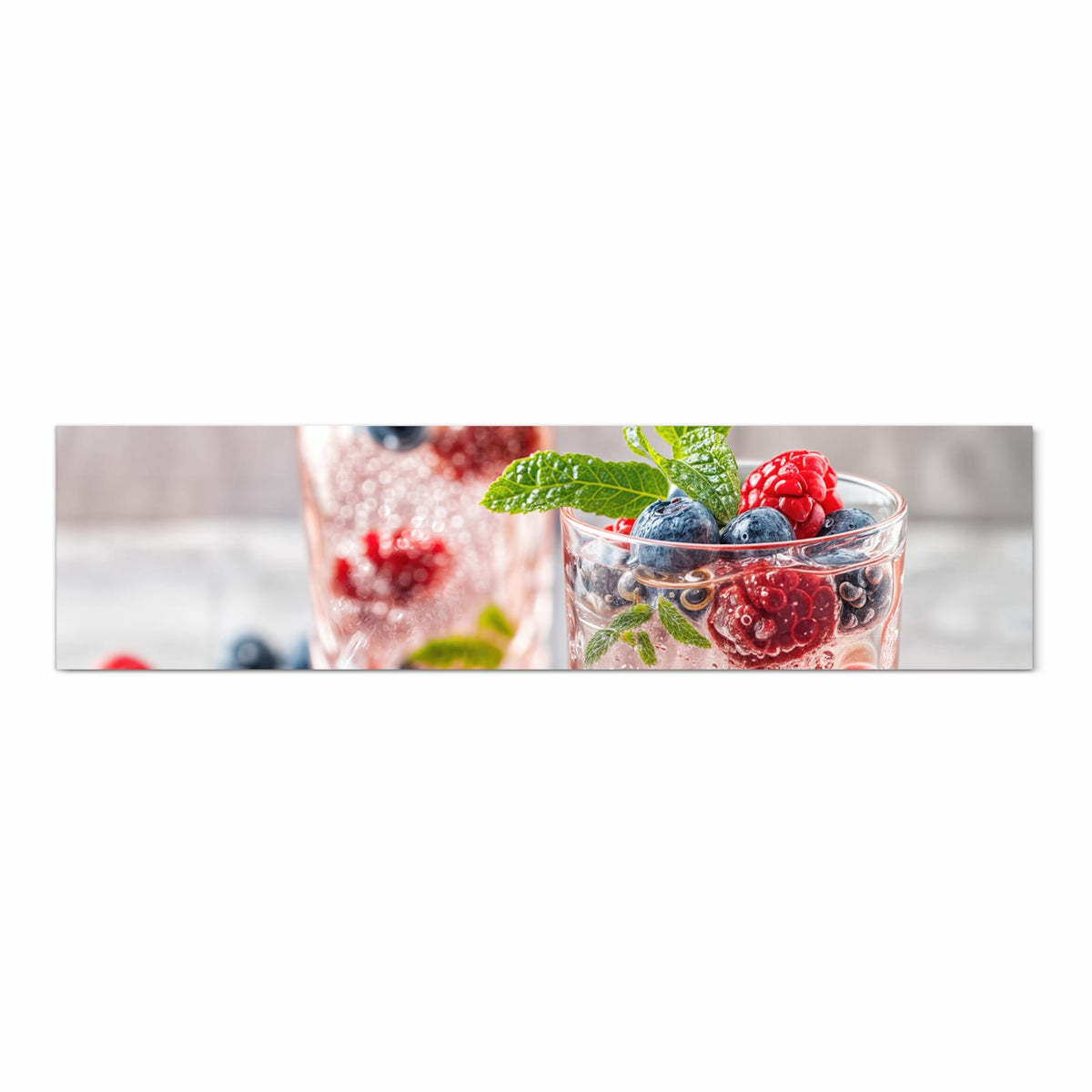 Hygienischer Küchenläufer mit Motiv Cocktail Beeren in Frontansicht