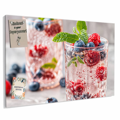 Metall Magnettafel mit dem Motiv Limonade mit Beeren