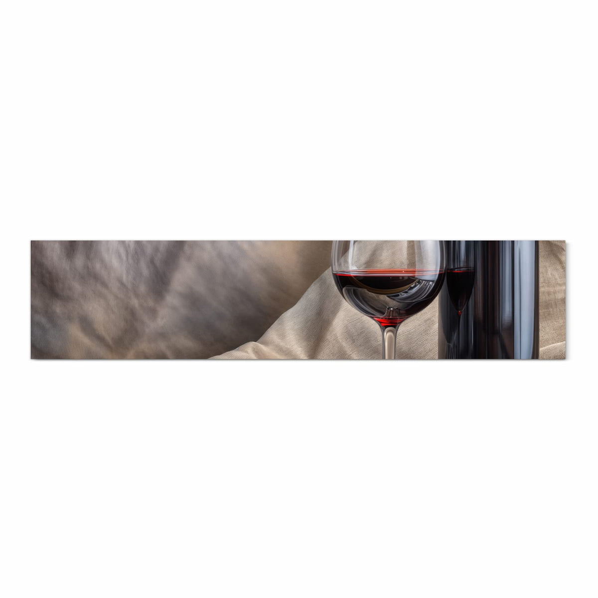 Farbbeständiger Teppich für die Küche mit Motiv Wein mit Glas in Frontansicht