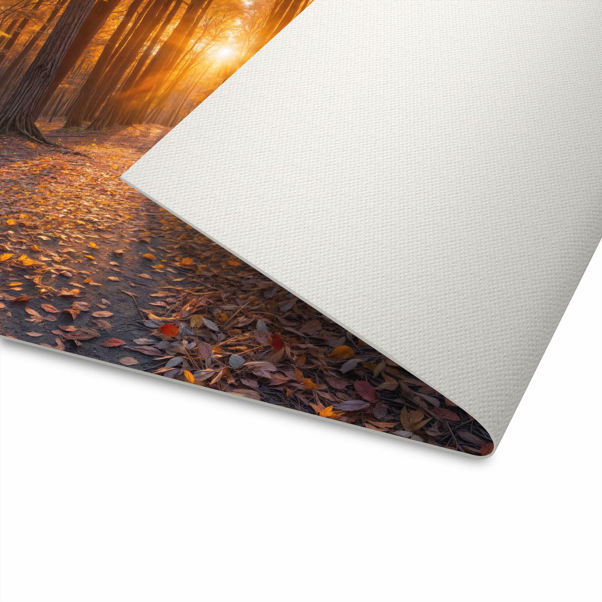 Rutschfester Küchenteppich mit Motiv Sonnenuntergang Wald für angenehme Haptik
