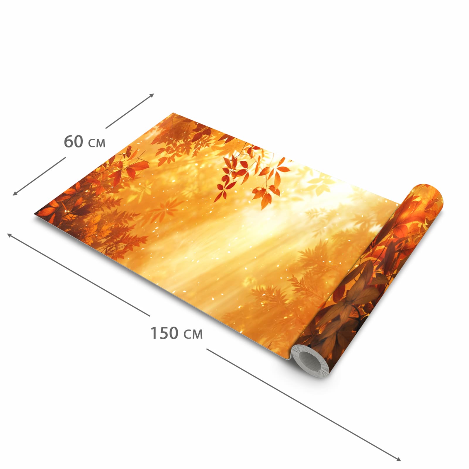 Strapazierfähiger waschbarer Küchenläufer mit Motiv Herbstlicher Wald in der Größe 60x180 cm