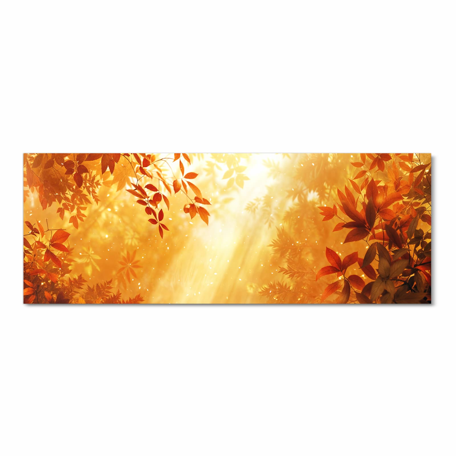 Langlebiger waschbarer Küchenläufer mit Motiv Herbstlicher Wald in Frontansicht