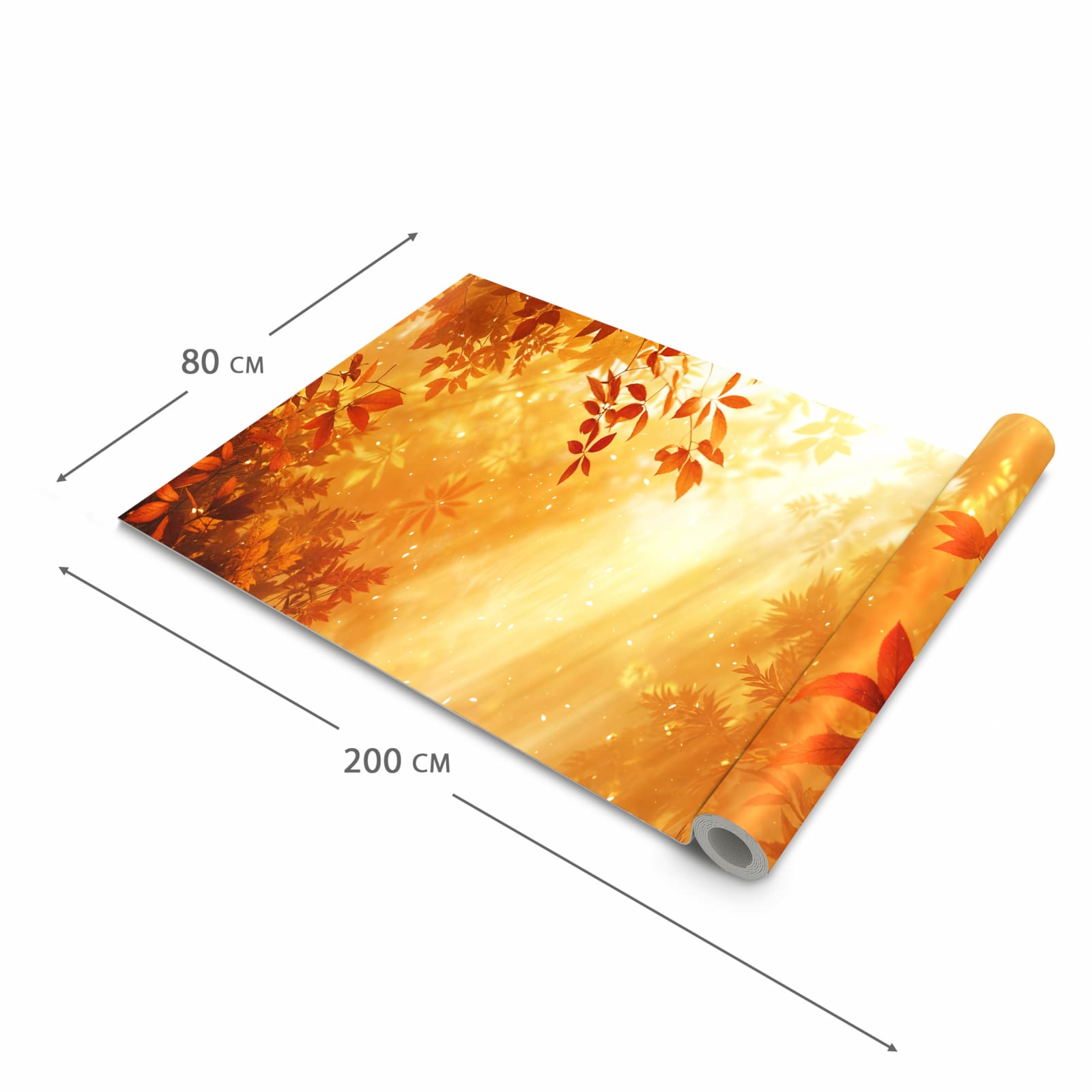 Abwaschbarer Küchenläufer mit Motiv Herbstlicher Wald in der Grösse 60x180 cm für Ordnung