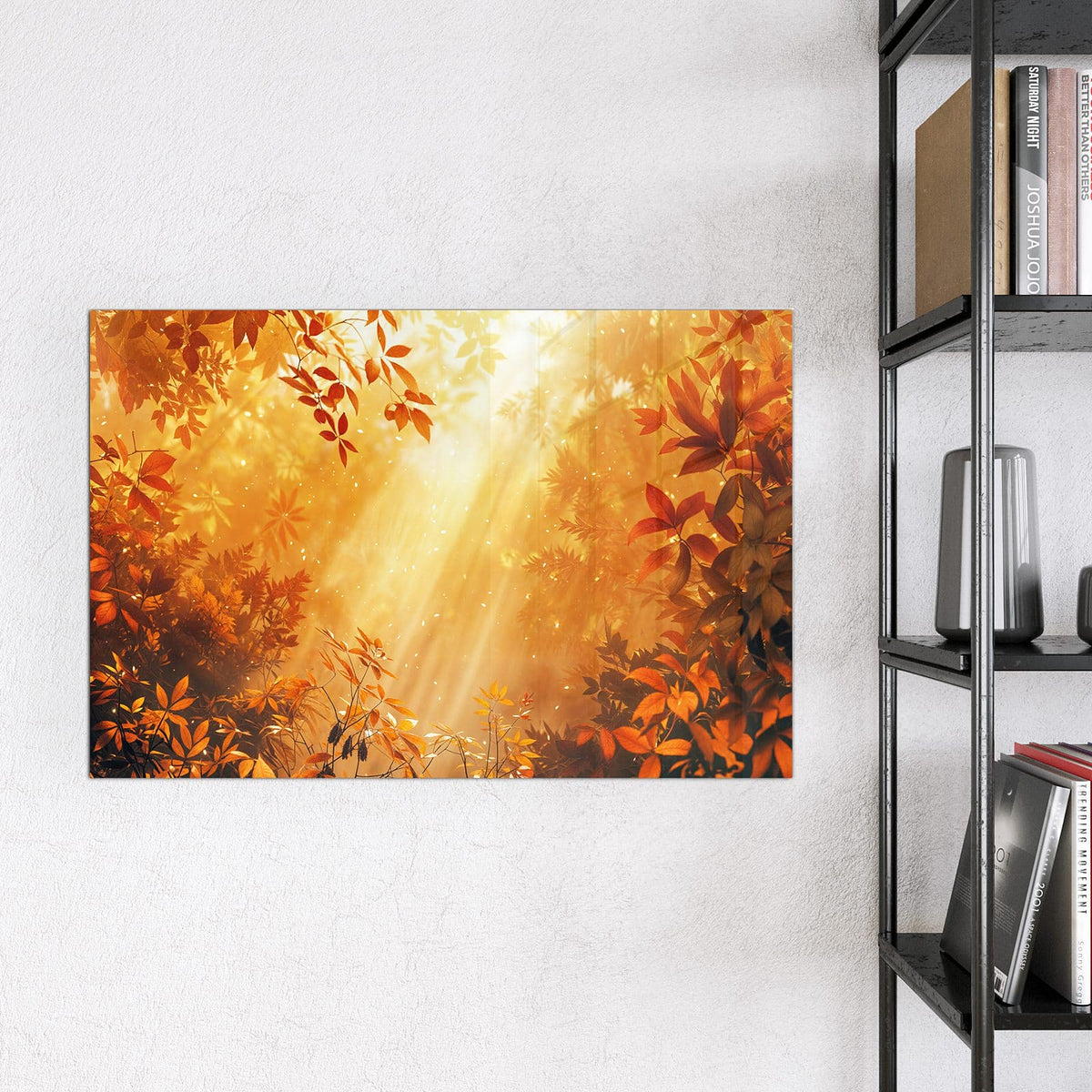 9 Größen – von 30 × 30 bis 120 × 90 cm – Magnettafel - Herbstwald im Gegenlicht