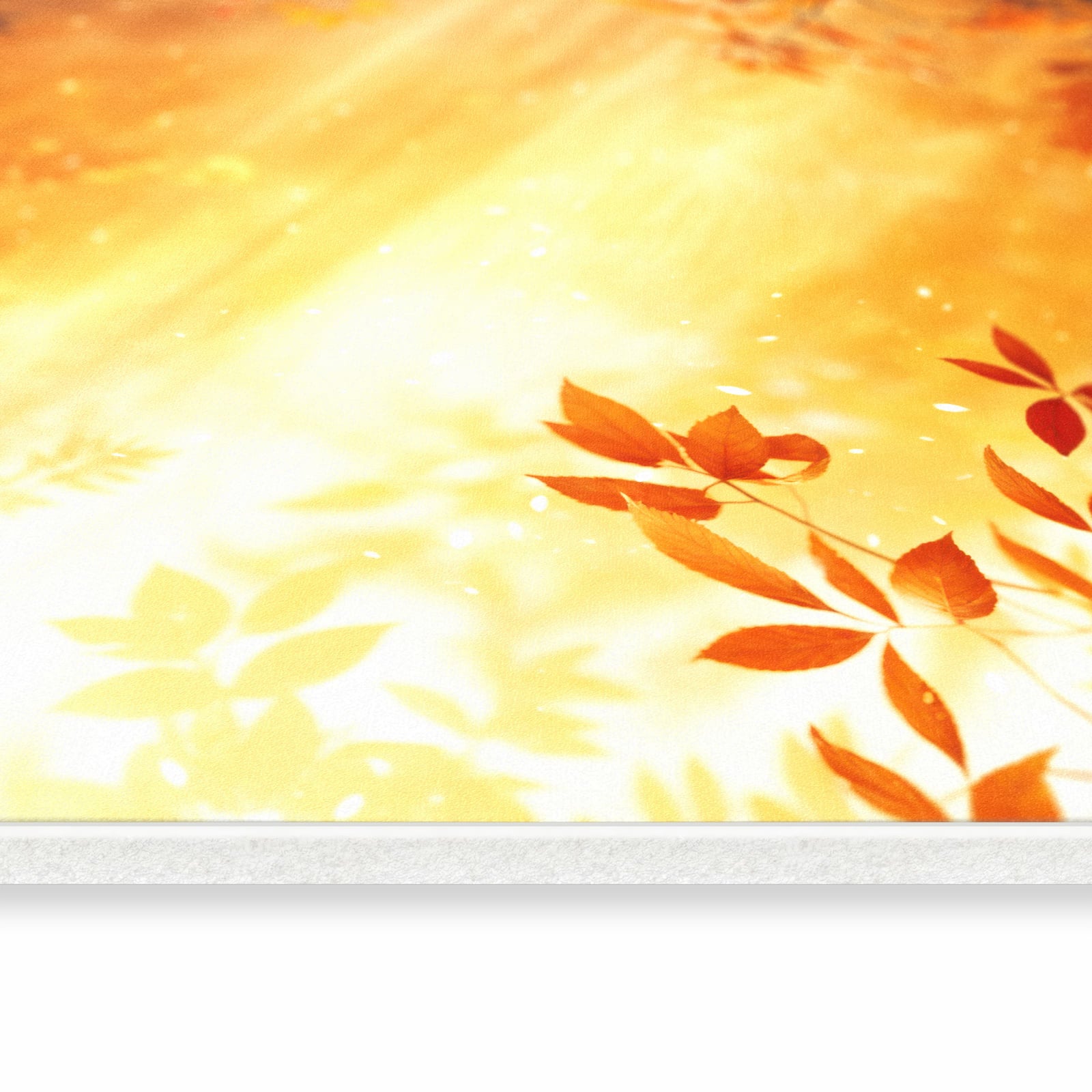 Komfortabler Küchenläufer nach Maß mit Motiv Herbstlicher Wald in seitlicher Ansicht