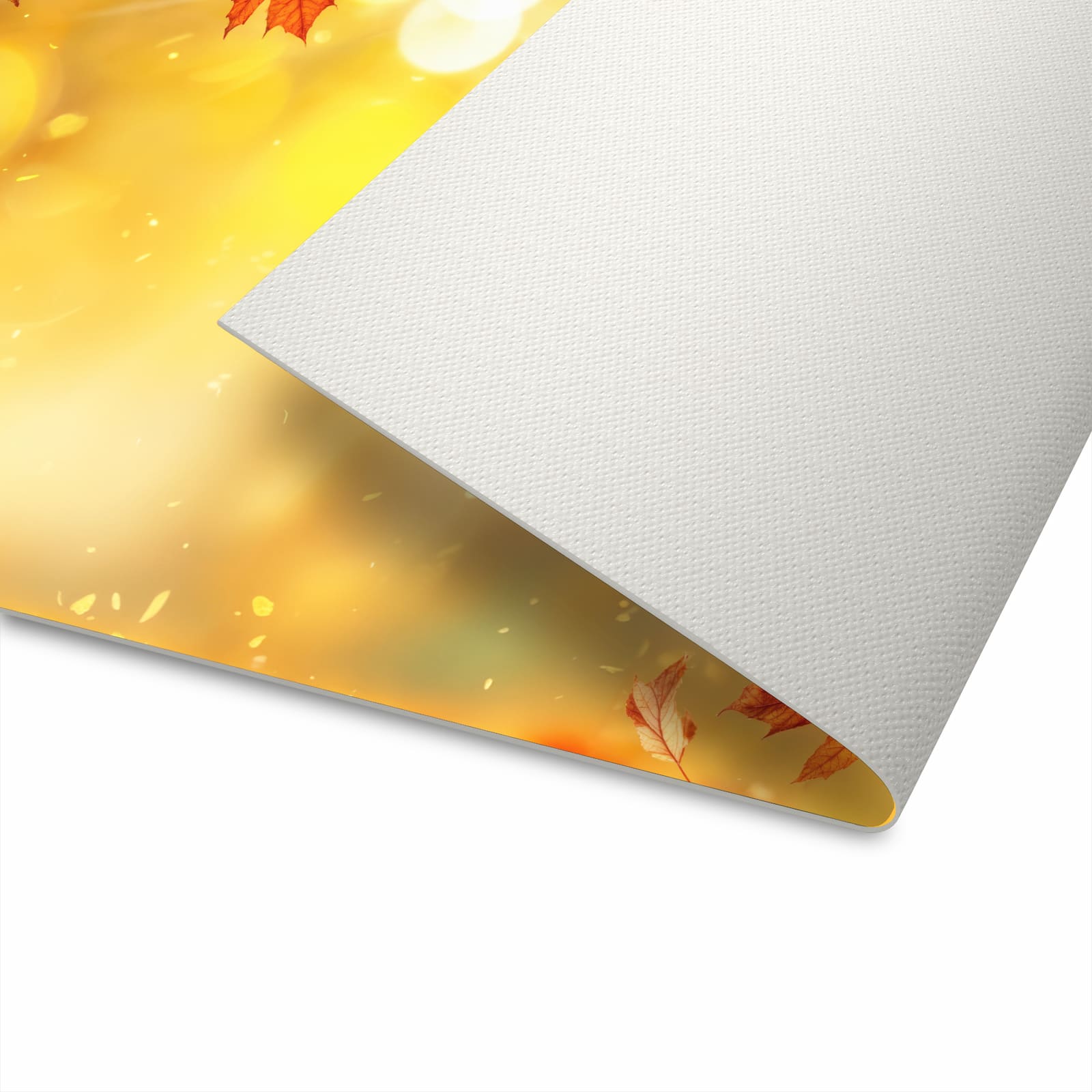 Rutschfester waschbarer Küchenteppich mit Motiv Herbstblätter Sonne in der Unterseite