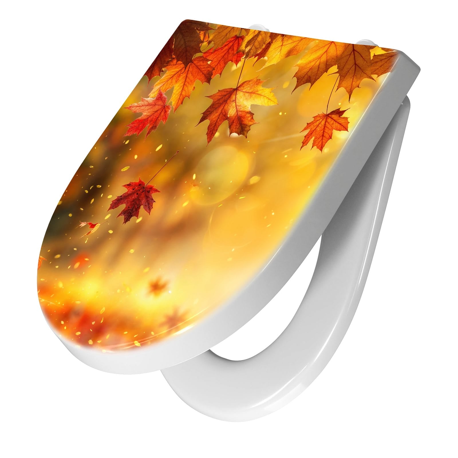 WC-Sitz mit Absenkautomatik Herbstblätter Sonne