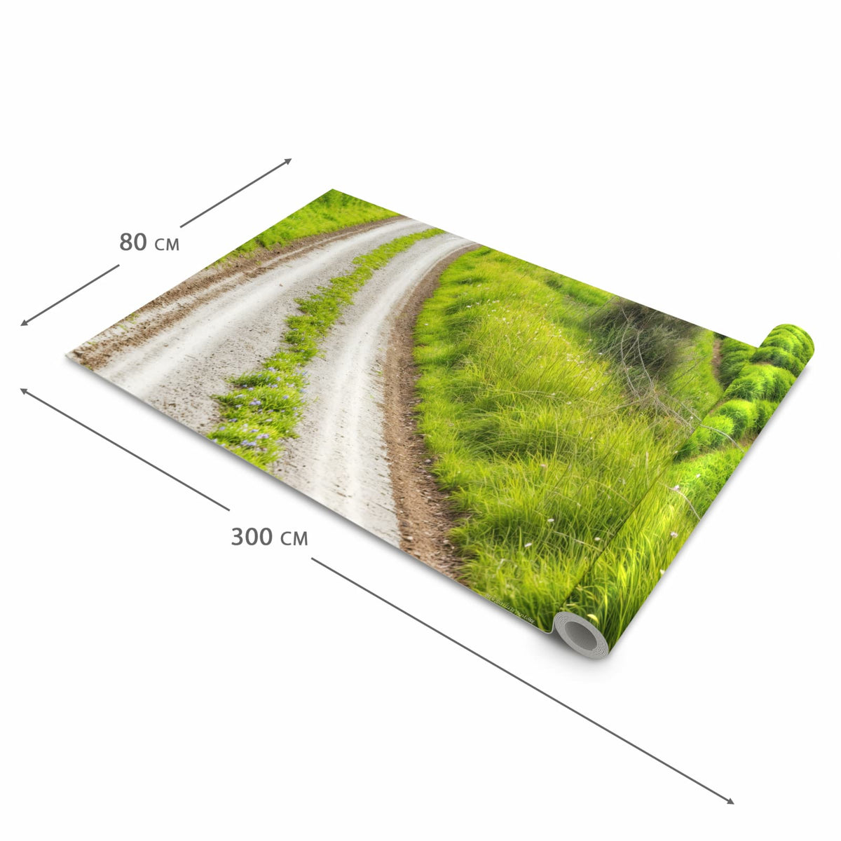 Zeitsparender Bodenläufer Teppich mit Motiv Landschaft Italien in der Grösse 60x150 cm