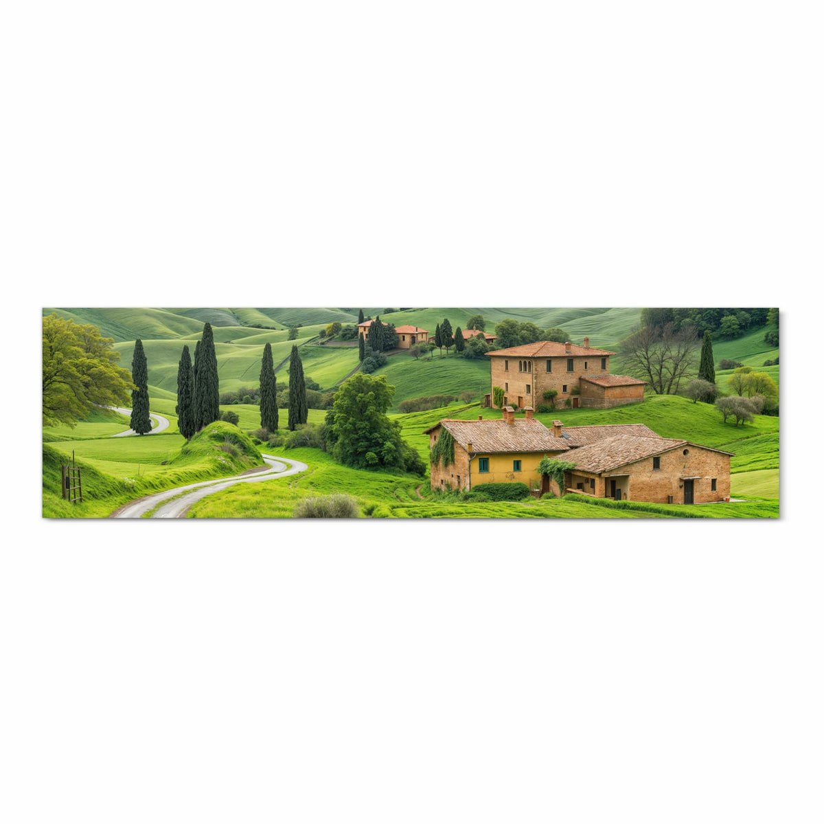 Rutschhemmender waschbarer Küchenläufer mit Motiv Landschaft Italien in Frontansicht