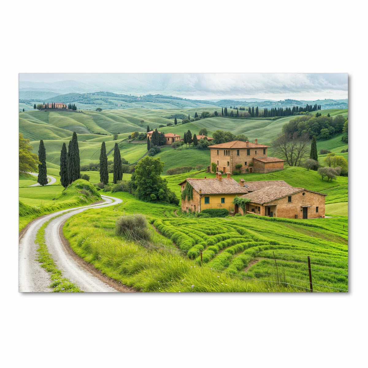 Pflegeleichter Teppichläufer für die Küche mit Motiv Landschaft Italien in Frontansicht