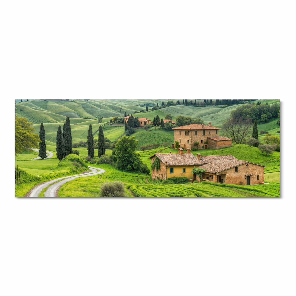 Läufer für Eingangsbereich mit Motiv Landschaft Italien in Frontansicht - angenehme Haptik