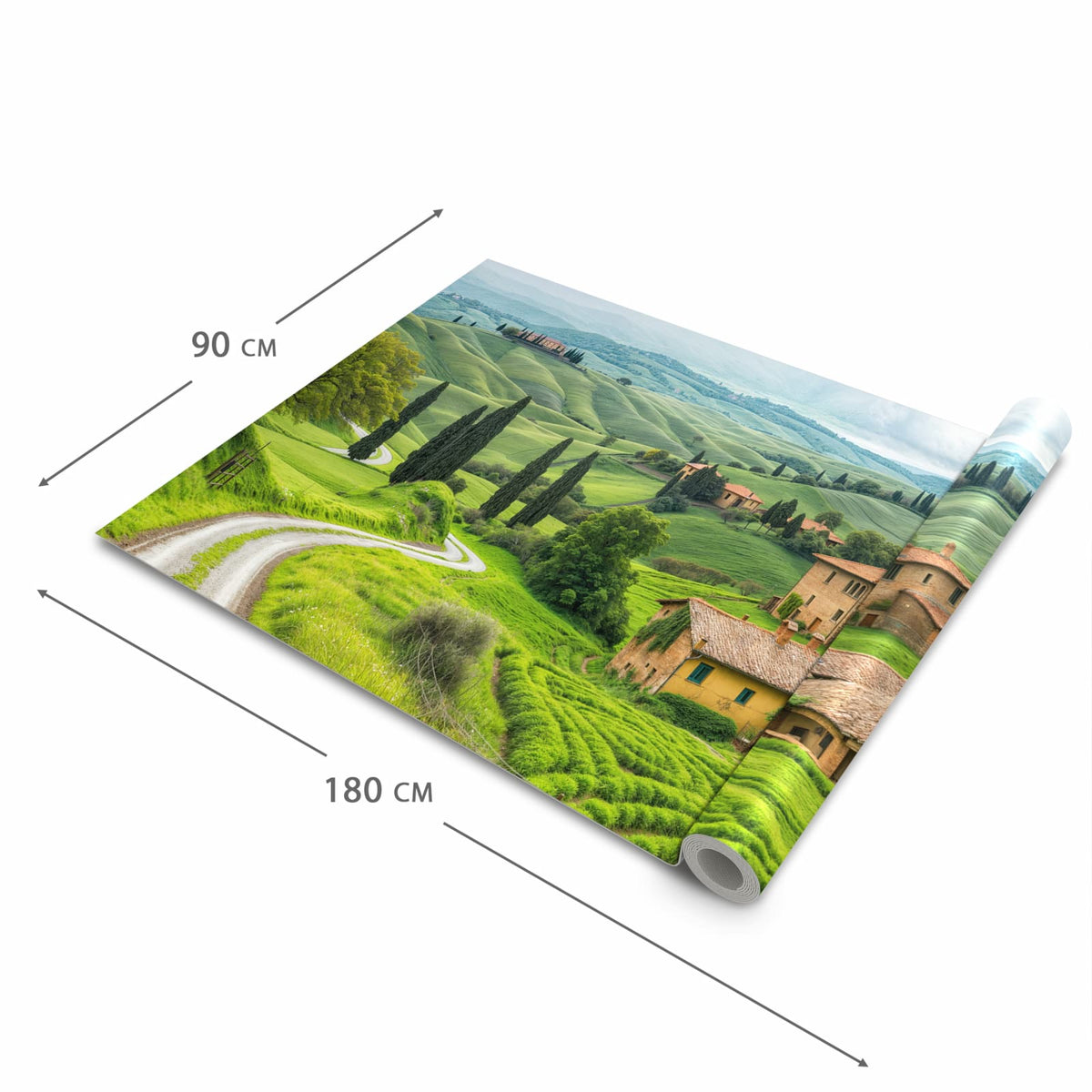 Geräuschdämpfender Küchenteppich mit Motiv Landschaft Italien in der Grösse 60x150 cm