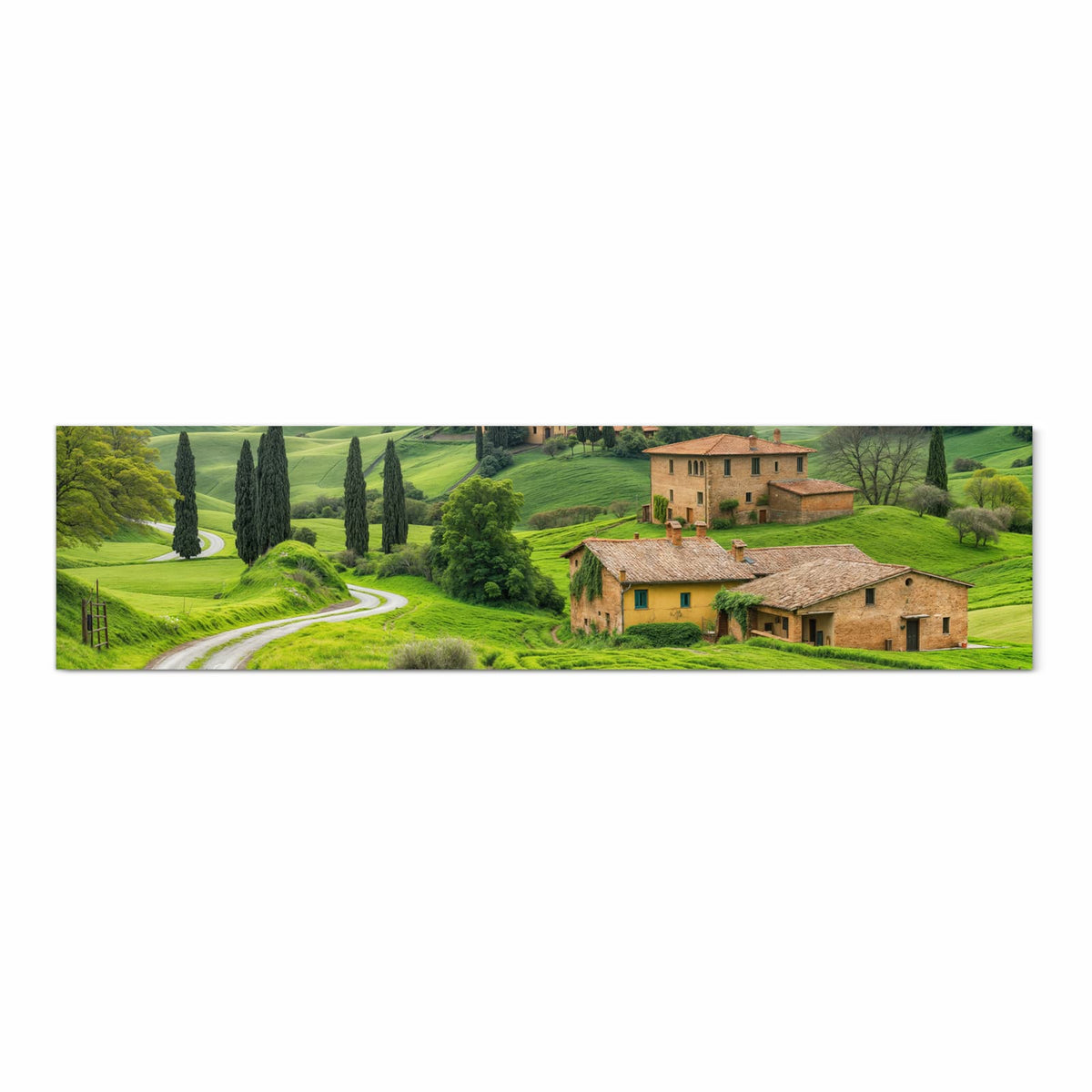 Geruchsneutraler waschbarer Teppich für die Küche mit Motiv Landschaft Italien in Frontansicht