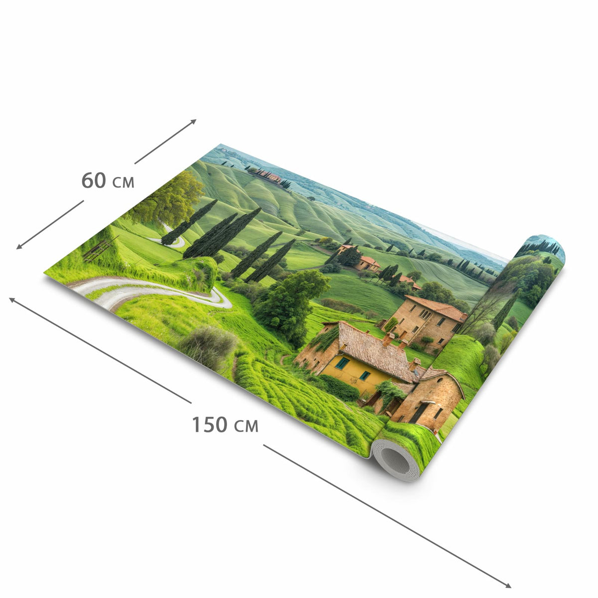 Langlebiger Läufer Eingangsbereich mit Motiv Landschaft Italien in der Grösse 60x150 cm