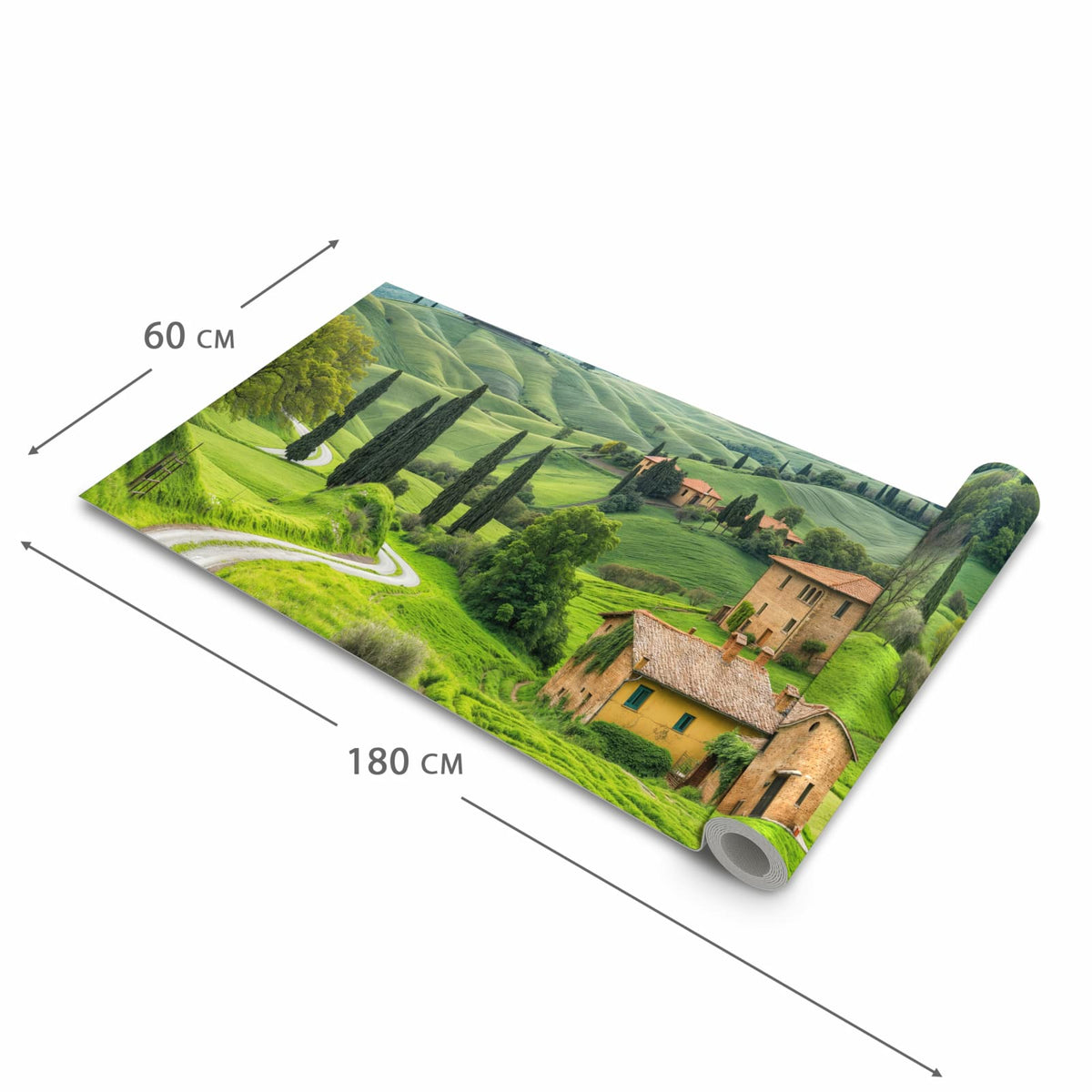 Rutschfester Läufer für Flur mit Motiv Landschaft Italien in der Grösse 60x150 cm