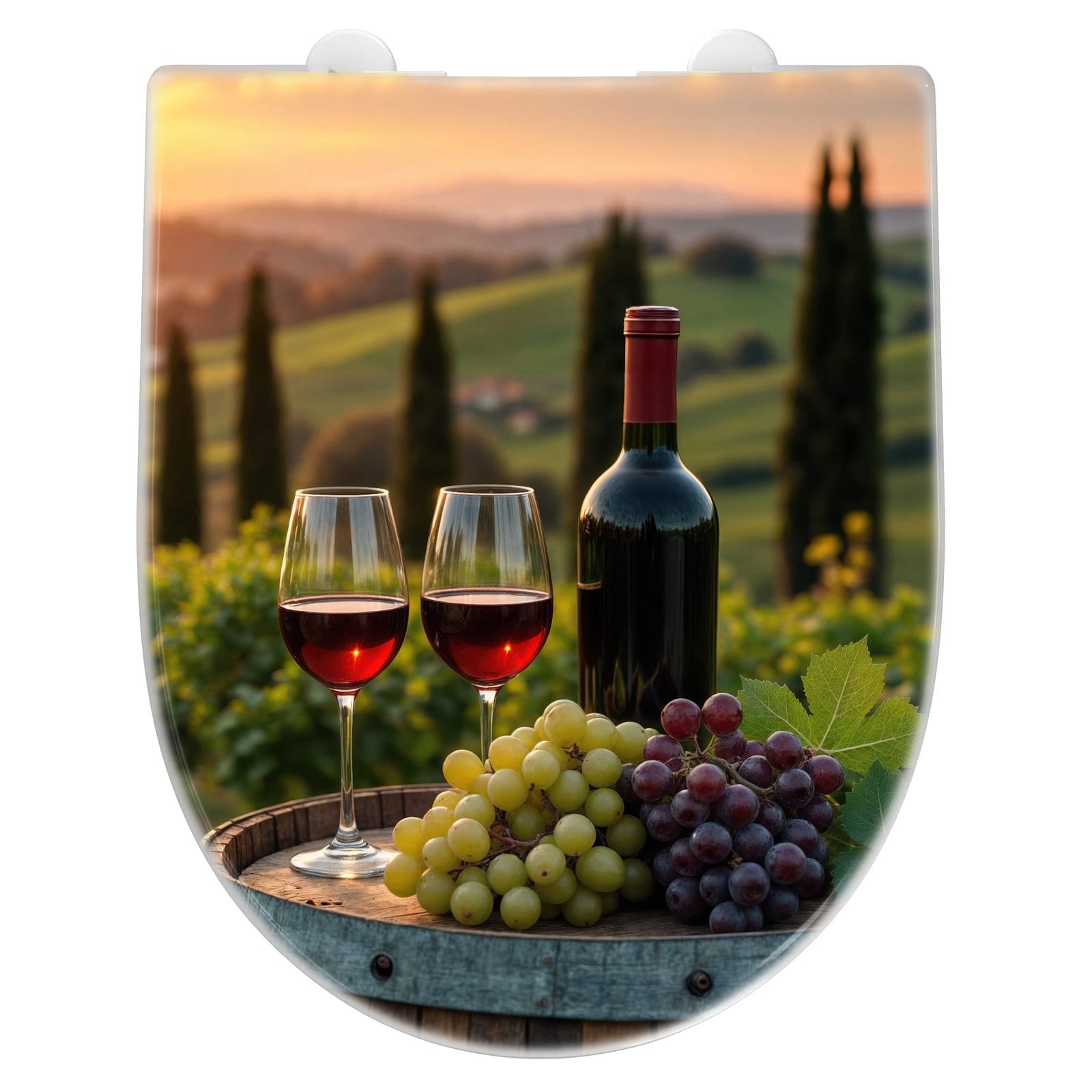 WC-Sitz mit Absenkautomatik Weinlandschaft