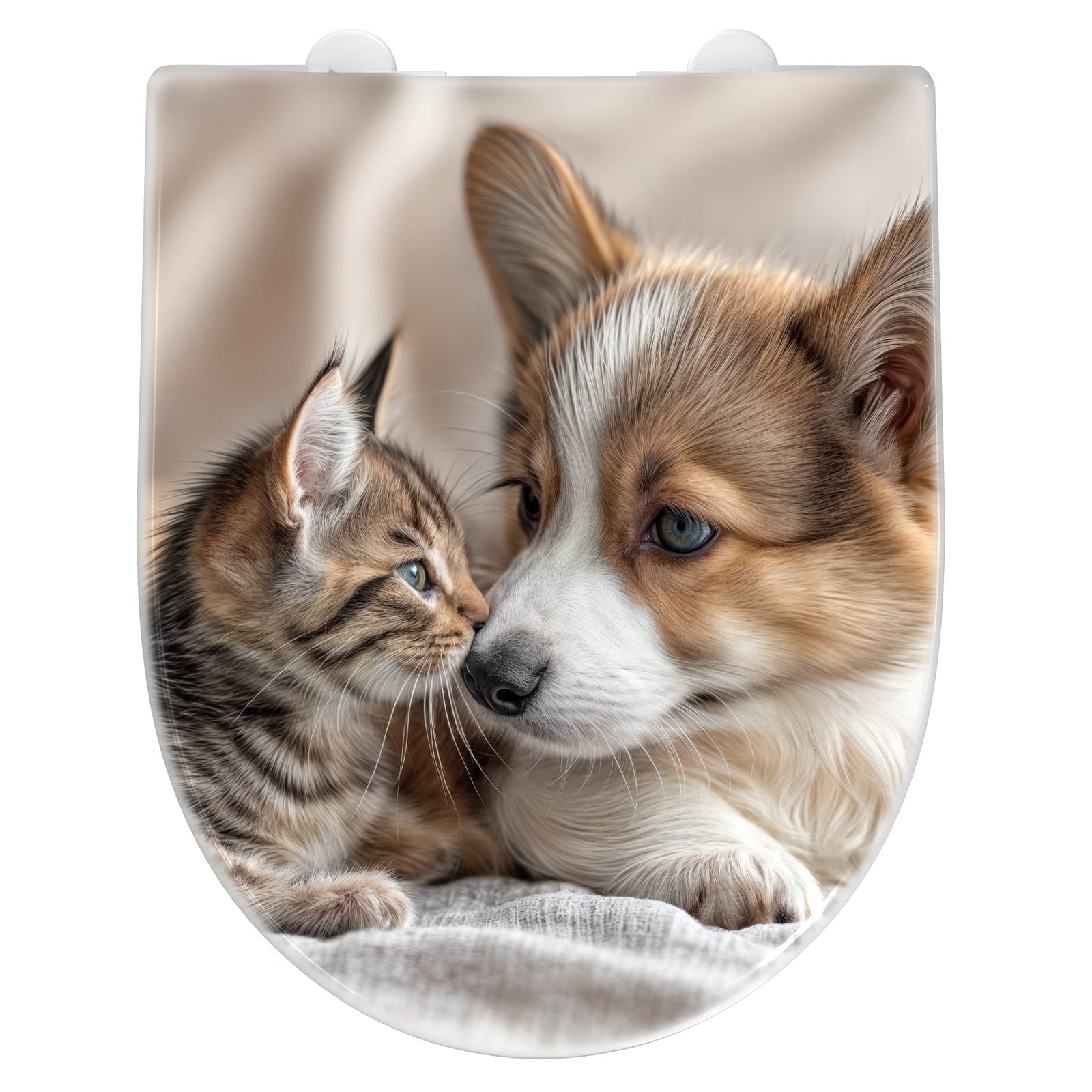 WC-Sitz mit Absenkautomatik Welpe und Kätzchen