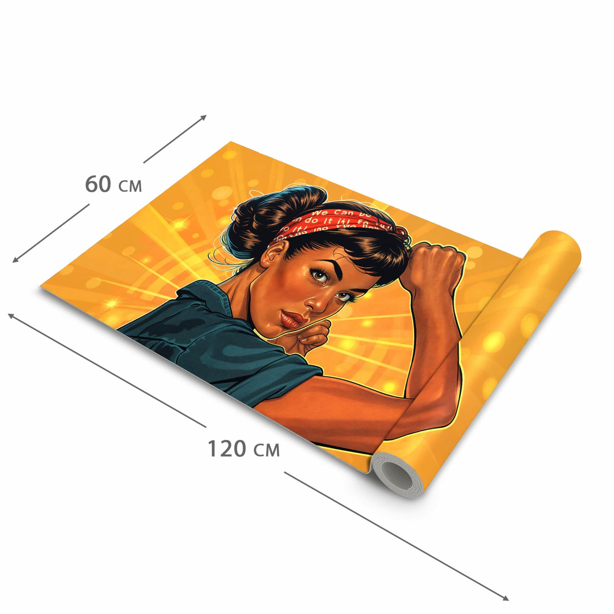 Rutschfester Küchenteppich mit Motiv Motivationsposter in der Größe 90x240 cm