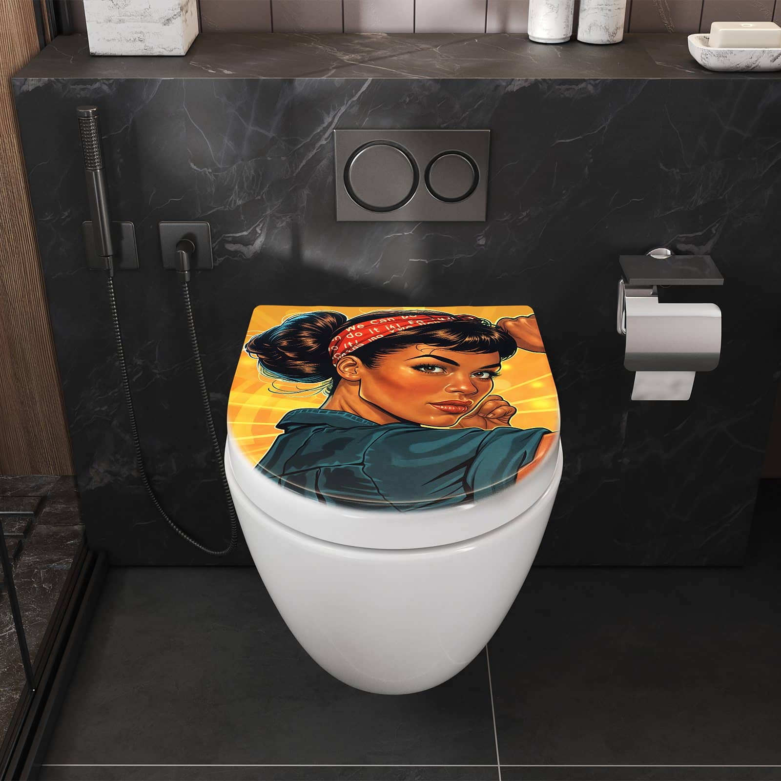 WC-Sitz mit Absenkautomatik Motivationsposter