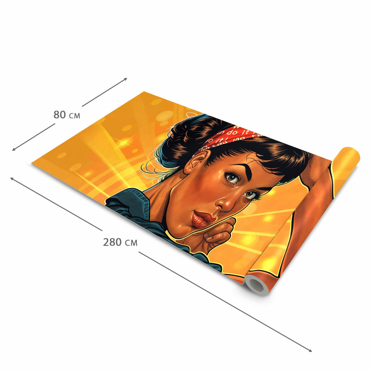 Geräuschdämpfender waschbarer Küchenläufer mit Motiv Motivationsposter in der Größe 90x240 cm