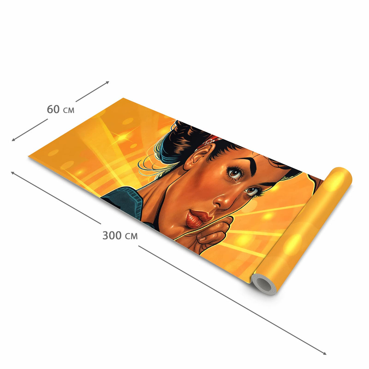 Farbbeständiger rutschfester Küchenteppich mit Motiv Motivationsposter in der Grösse 90x240 cm