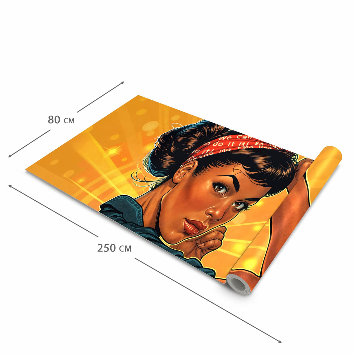 Zeitsparender Küchenläufer mit Motiv Motivationsposter in der Grösse 90x240 cm