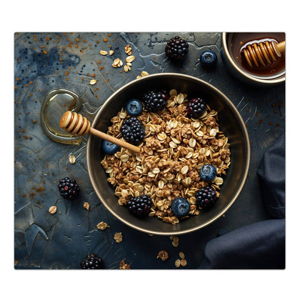 Herdabdeckplatte mit dem Motiv Müsli mit Beeren