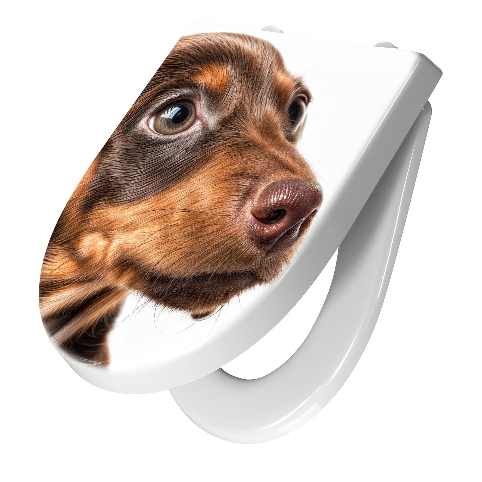 WC-Sitz mit Absenkautomatik Niedlicher Hund
