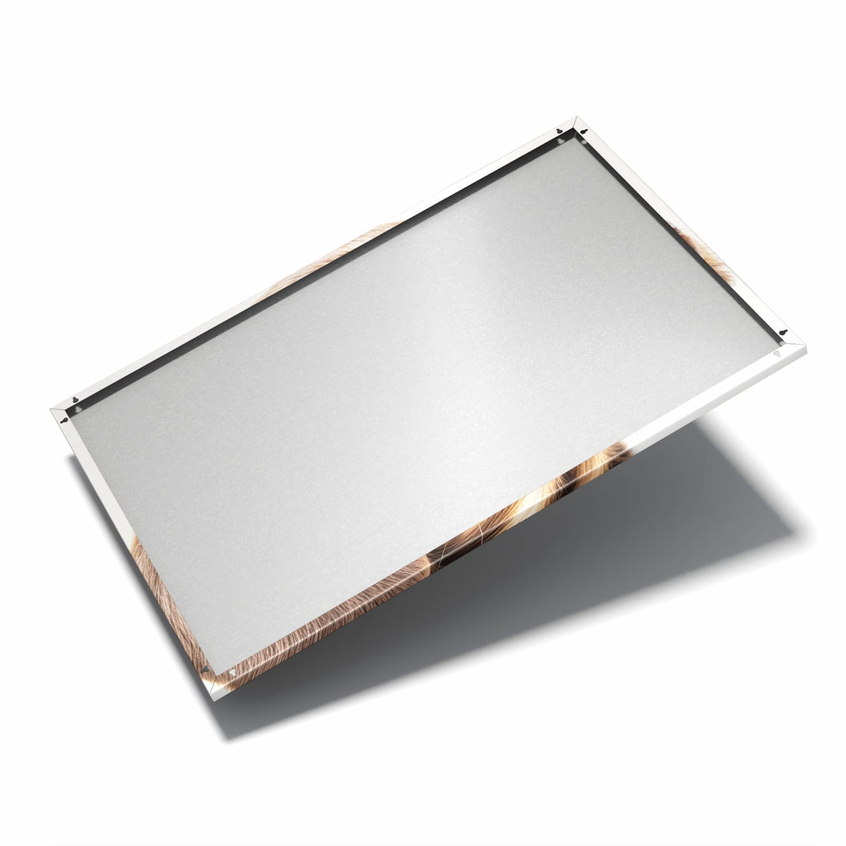 Nur 7 mm – liegt eng an der Wand – Metall Magnettafel - Dackelwelpe
