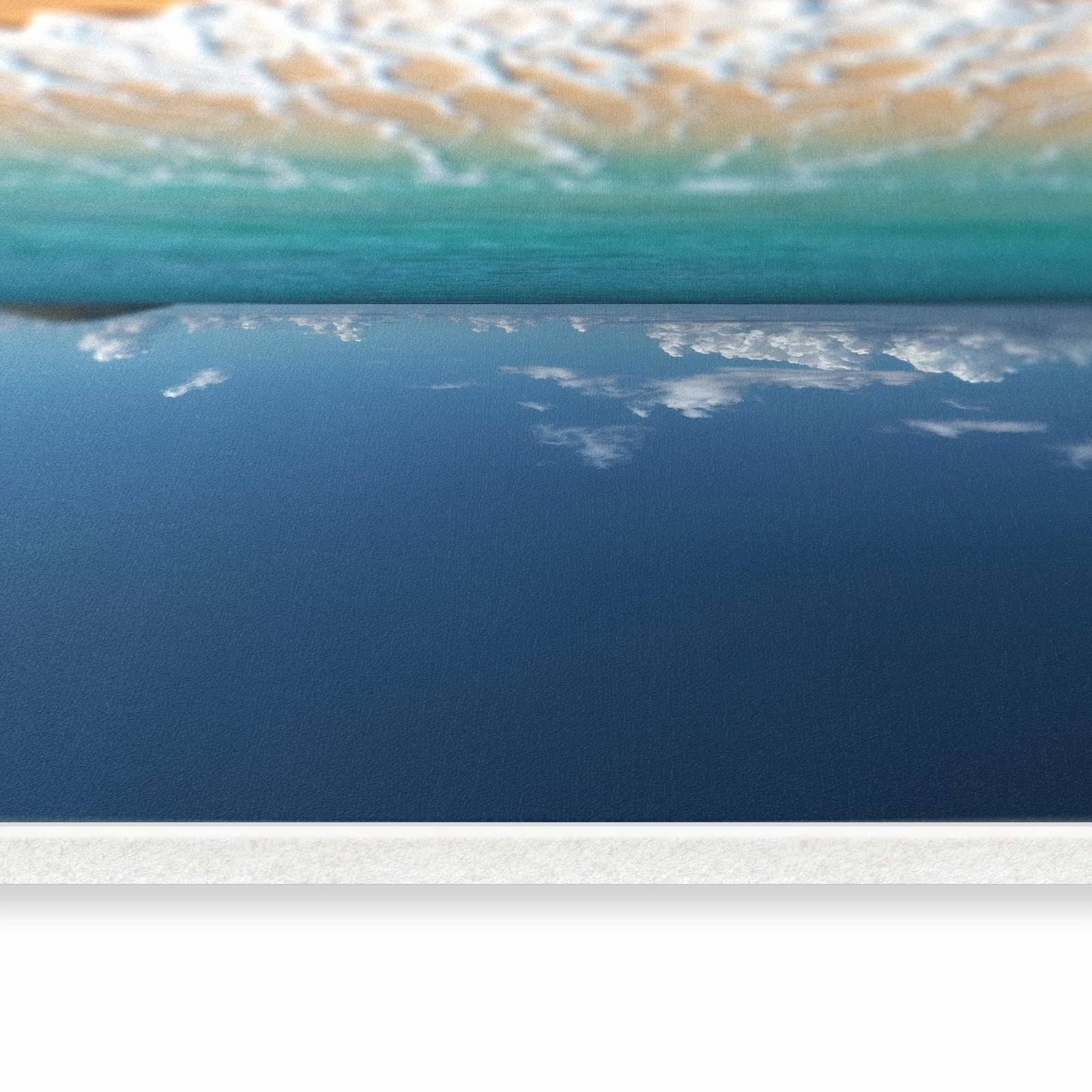 Küchenläufer mit Motiv Wellen am Sandstrand in seitlicher Ansicht für Ordnung & Übersicht