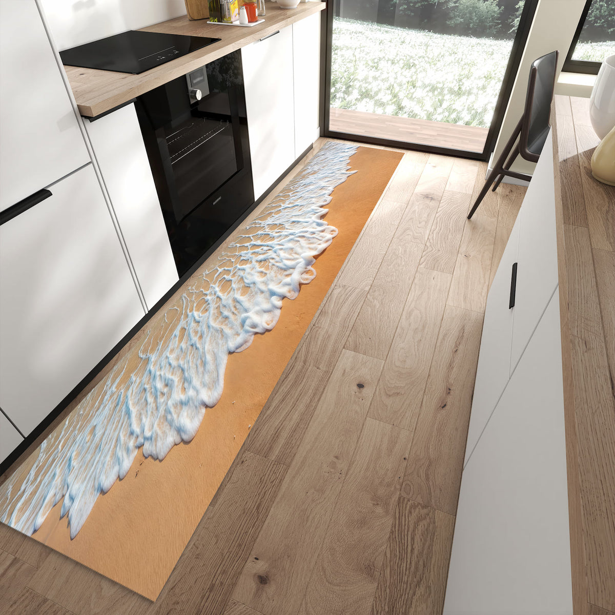 13 Größen – von 60 × 90 bis 80 × 300 cm – Küchenläufer - Brandung vor Inseln