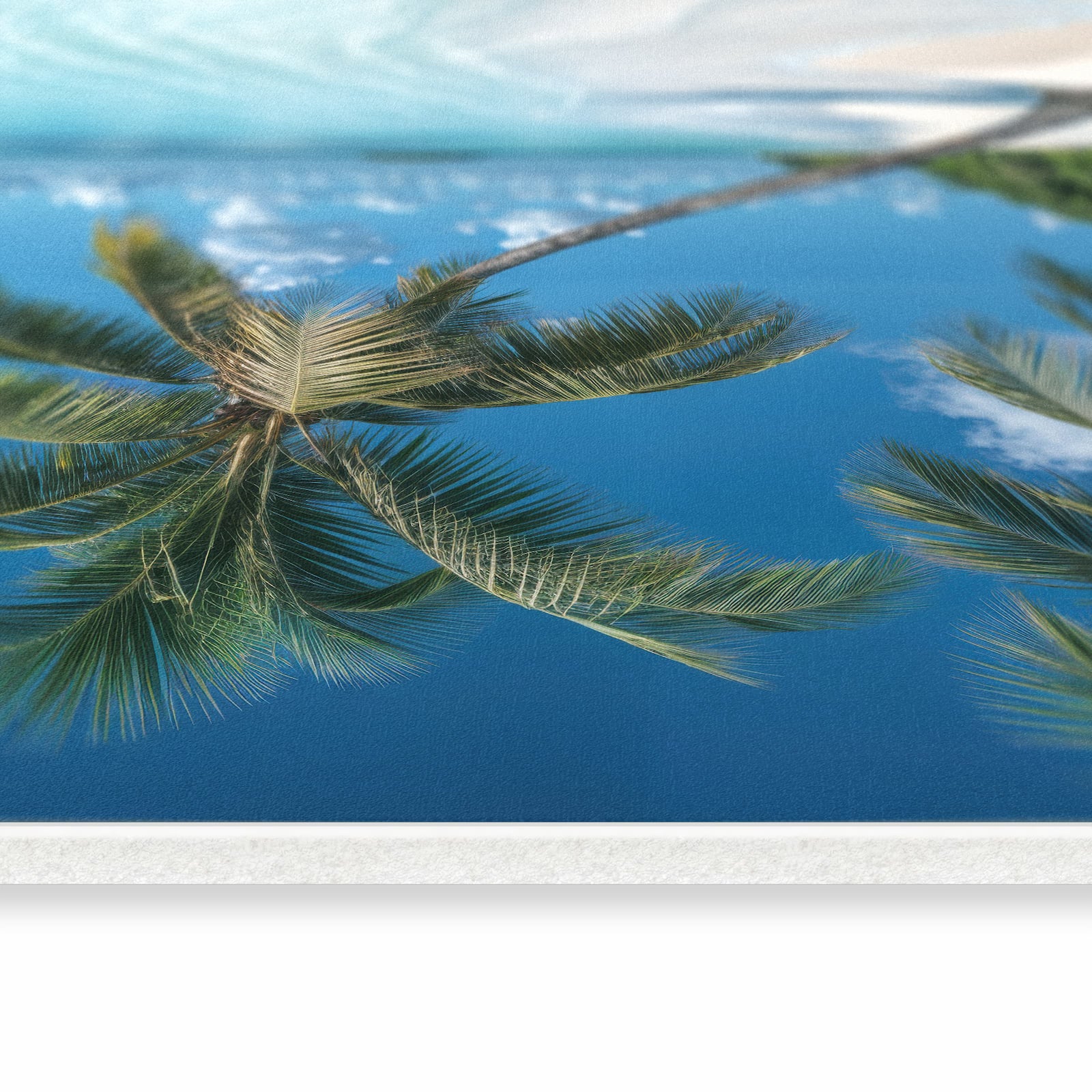 Bodenschonender waschbarer Küchenteppich mit Motiv Strandurlaub in seitlicher Ansicht