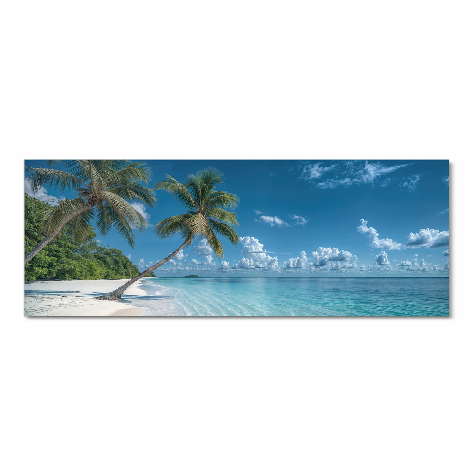 Pflegeleichter Küchenläufer mit Motiv Strandurlaub in Frontansicht