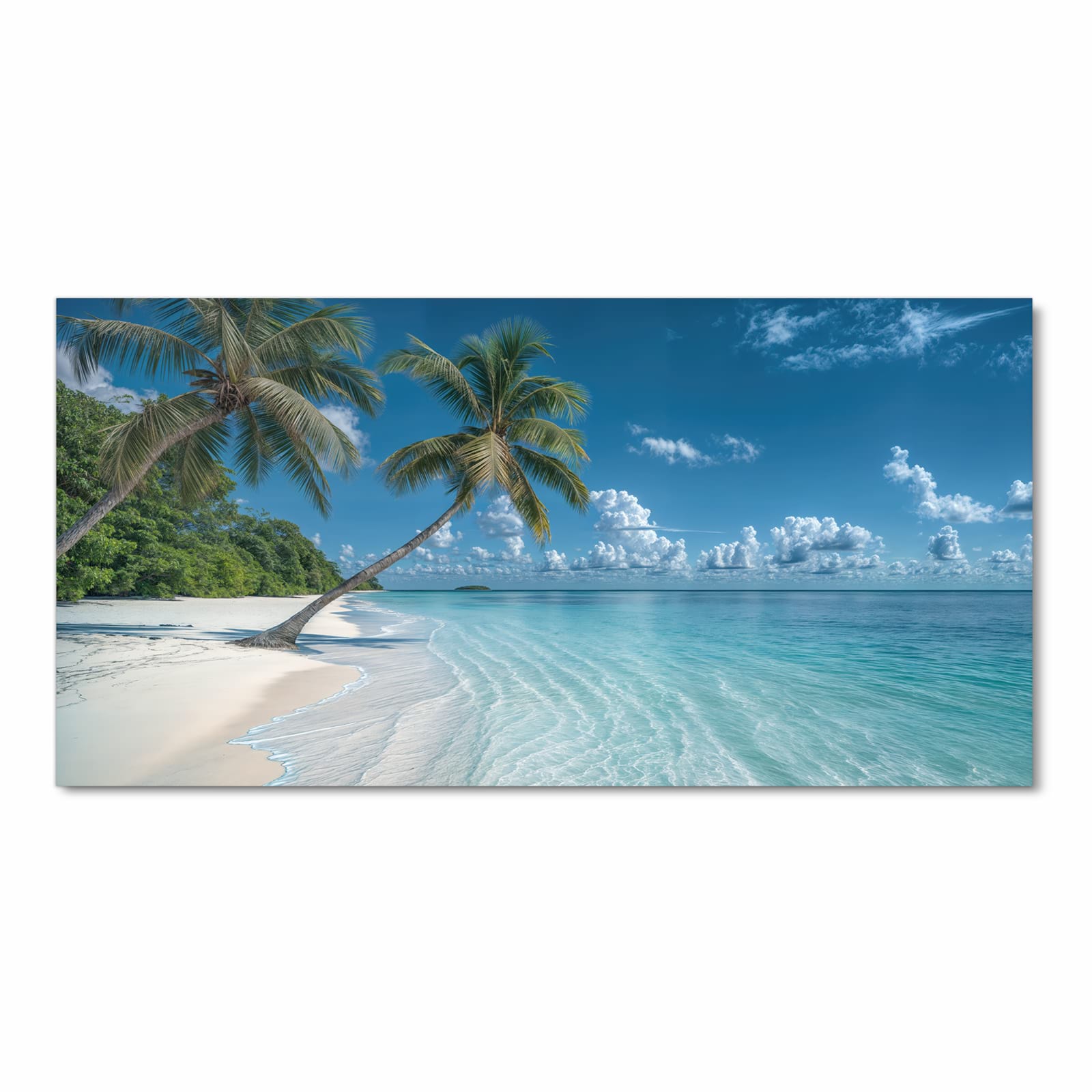 Geräuschdämpfender Küchenteppich mit Motiv Strandurlaub in Frontansicht