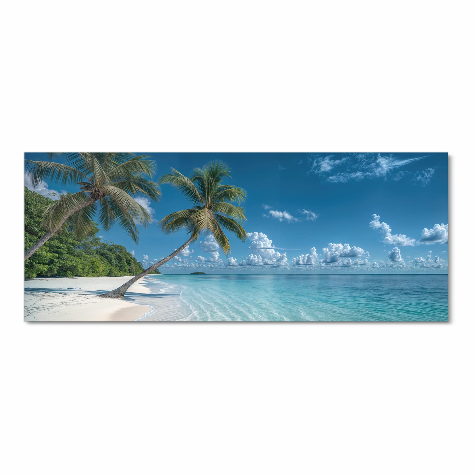 Abriebfester Küchenteppich mit Motiv Strandurlaub in Frontansicht - waschbar