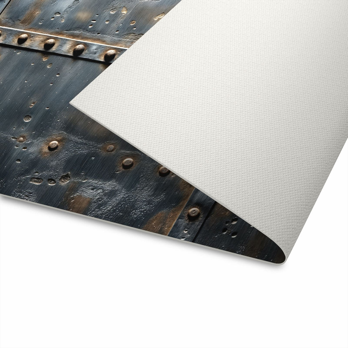 Geräuschdämpfender dünner Teppich mit Motiv Metalltür Design waschbar in der Unterseite