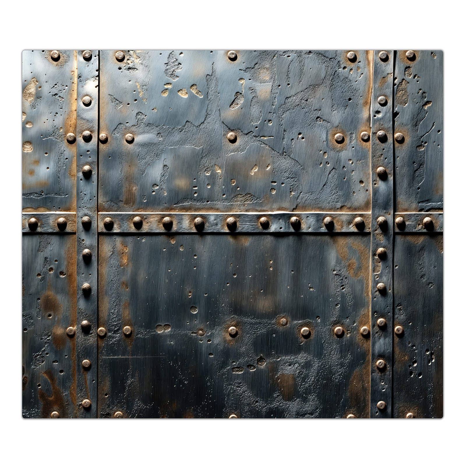 1-teilige Glasplatte für Herd mit Metalltür Design-Motiv in der Frontansicht
