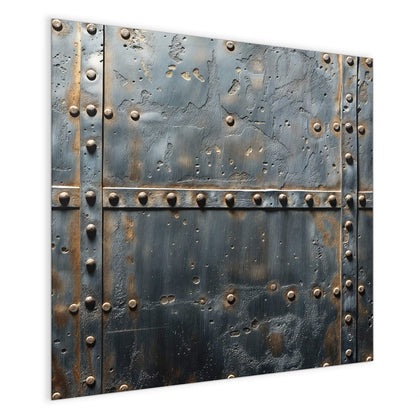 Magnettafel mit dem Motiv Stahl mit Nieten