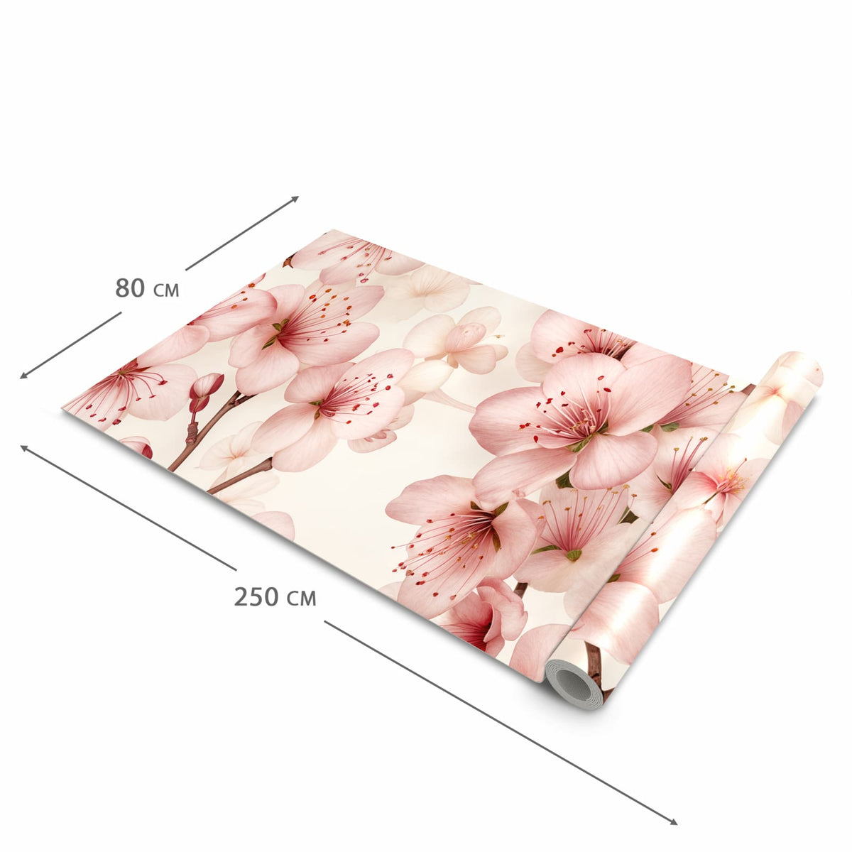 Organisierender Küchenläufer mit Motiv Kirschblüten in der Grösse 80x250 cm
