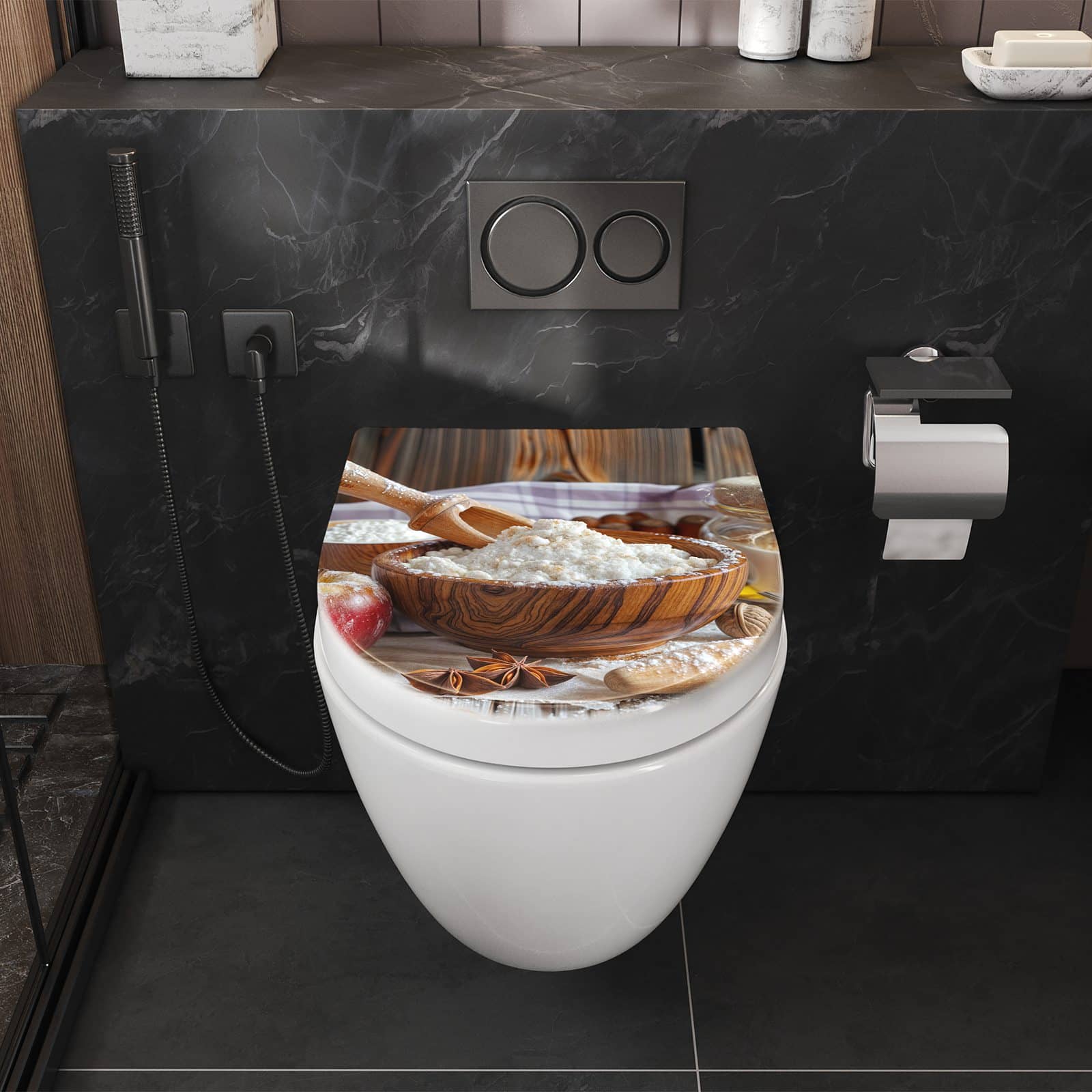 WC-Sitz mit Absenkautomatik Backzubehör Rustikal