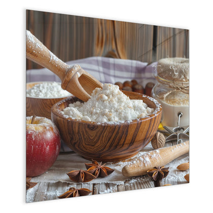 Magnettafel mit dem Motiv Rustikales Backen