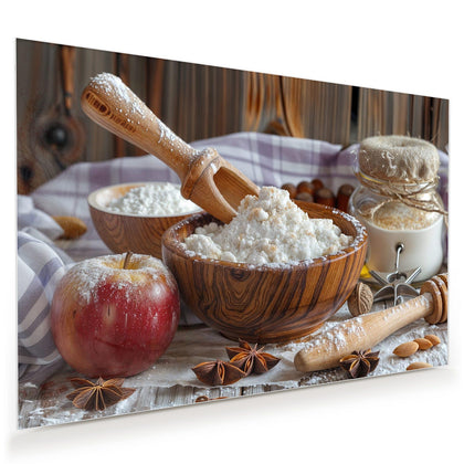 Wandbild mit dem Motiv Rustikales Backen